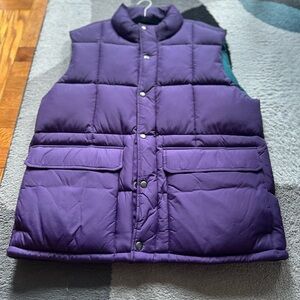 J. Crew Teal and Purple Puffer Vest